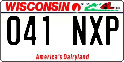 WI license plate 041NXP