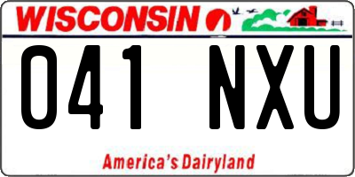 WI license plate 041NXU