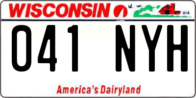 WI license plate 041NYH