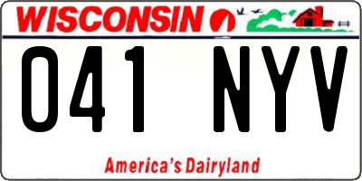WI license plate 041NYV