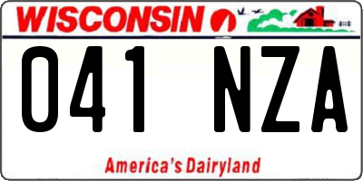 WI license plate 041NZA