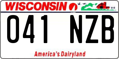 WI license plate 041NZB