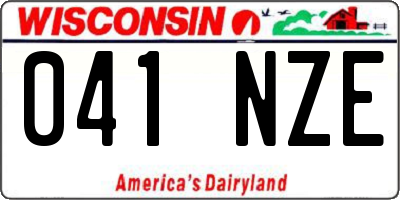 WI license plate 041NZE