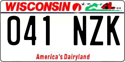 WI license plate 041NZK