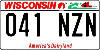 WI license plate 041NZN
