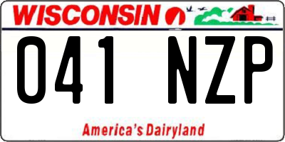 WI license plate 041NZP