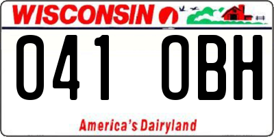 WI license plate 041OBH