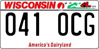 WI license plate 041OCG