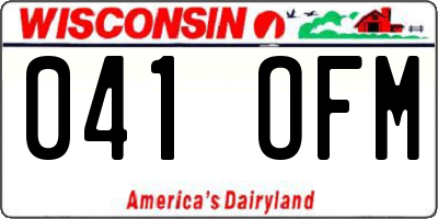 WI license plate 041OFM