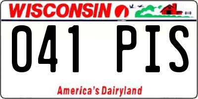 WI license plate 041PIS