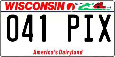 WI license plate 041PIX