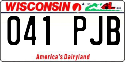 WI license plate 041PJB
