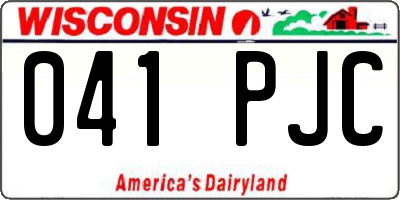 WI license plate 041PJC