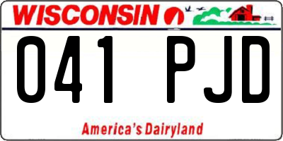 WI license plate 041PJD