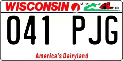 WI license plate 041PJG
