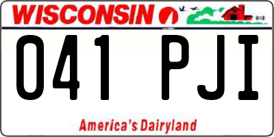WI license plate 041PJI