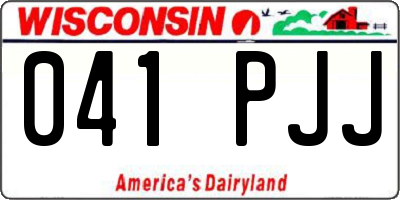 WI license plate 041PJJ