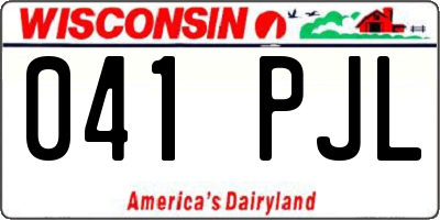 WI license plate 041PJL