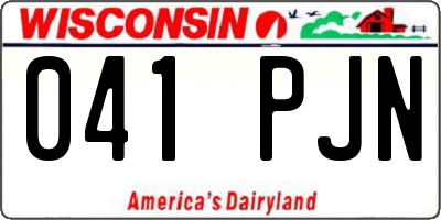 WI license plate 041PJN