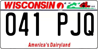 WI license plate 041PJQ