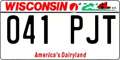 WI license plate 041PJT