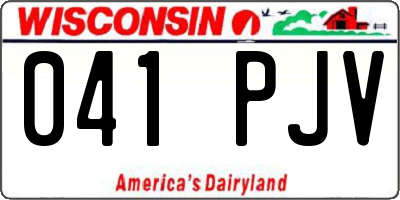 WI license plate 041PJV