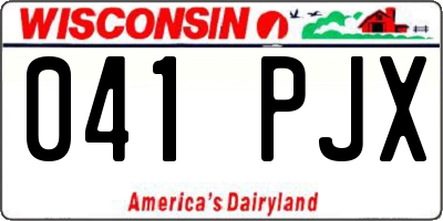 WI license plate 041PJX