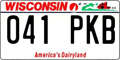 WI license plate 041PKB