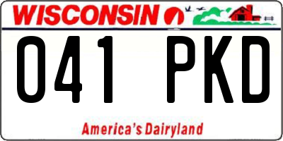WI license plate 041PKD