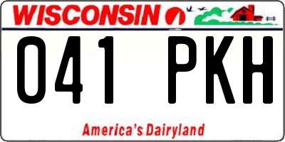 WI license plate 041PKH