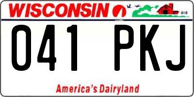 WI license plate 041PKJ