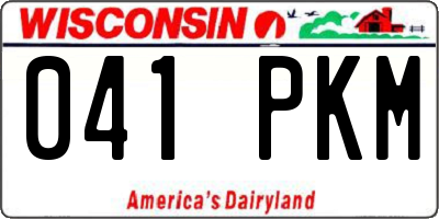WI license plate 041PKM