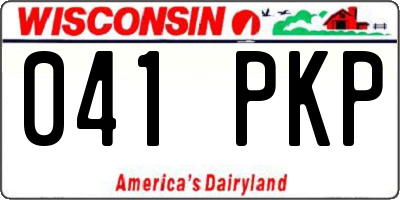 WI license plate 041PKP