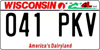 WI license plate 041PKV