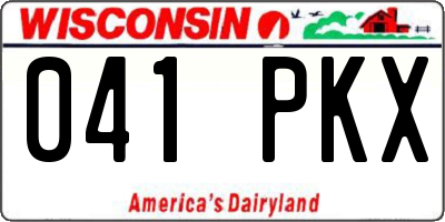 WI license plate 041PKX