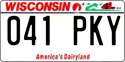 WI license plate 041PKY