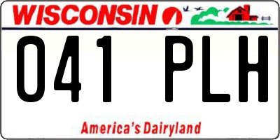 WI license plate 041PLH