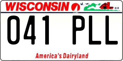 WI license plate 041PLL