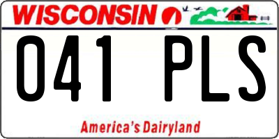 WI license plate 041PLS