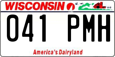 WI license plate 041PMH