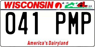 WI license plate 041PMP