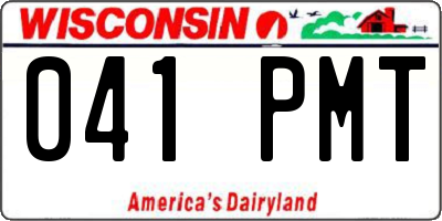 WI license plate 041PMT