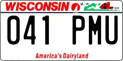 WI license plate 041PMU
