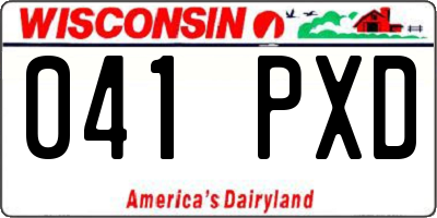 WI license plate 041PXD