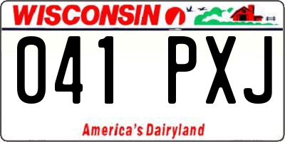 WI license plate 041PXJ