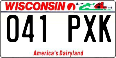WI license plate 041PXK