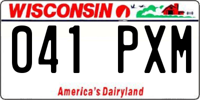 WI license plate 041PXM