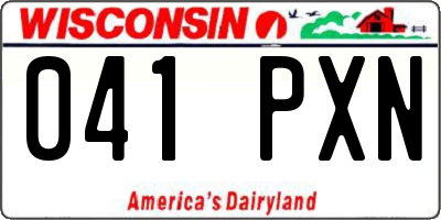 WI license plate 041PXN