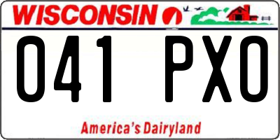 WI license plate 041PXO