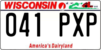 WI license plate 041PXP